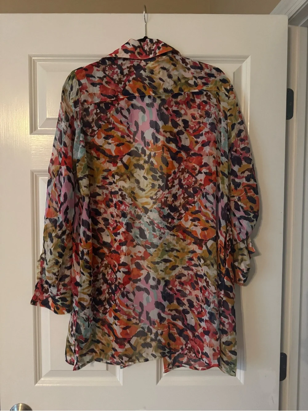 Bleu Rod Beattie Multicolor Abstract Print Swim Cover-Up